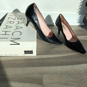 Isaac Mizrahi Printed Crocodile Leather Pumps